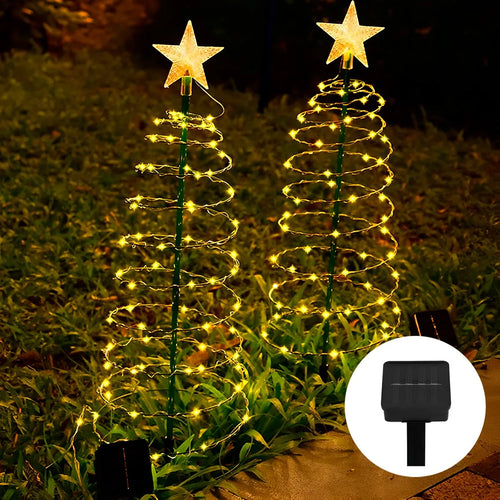 Árbol de Navidad para exterior con luz solar