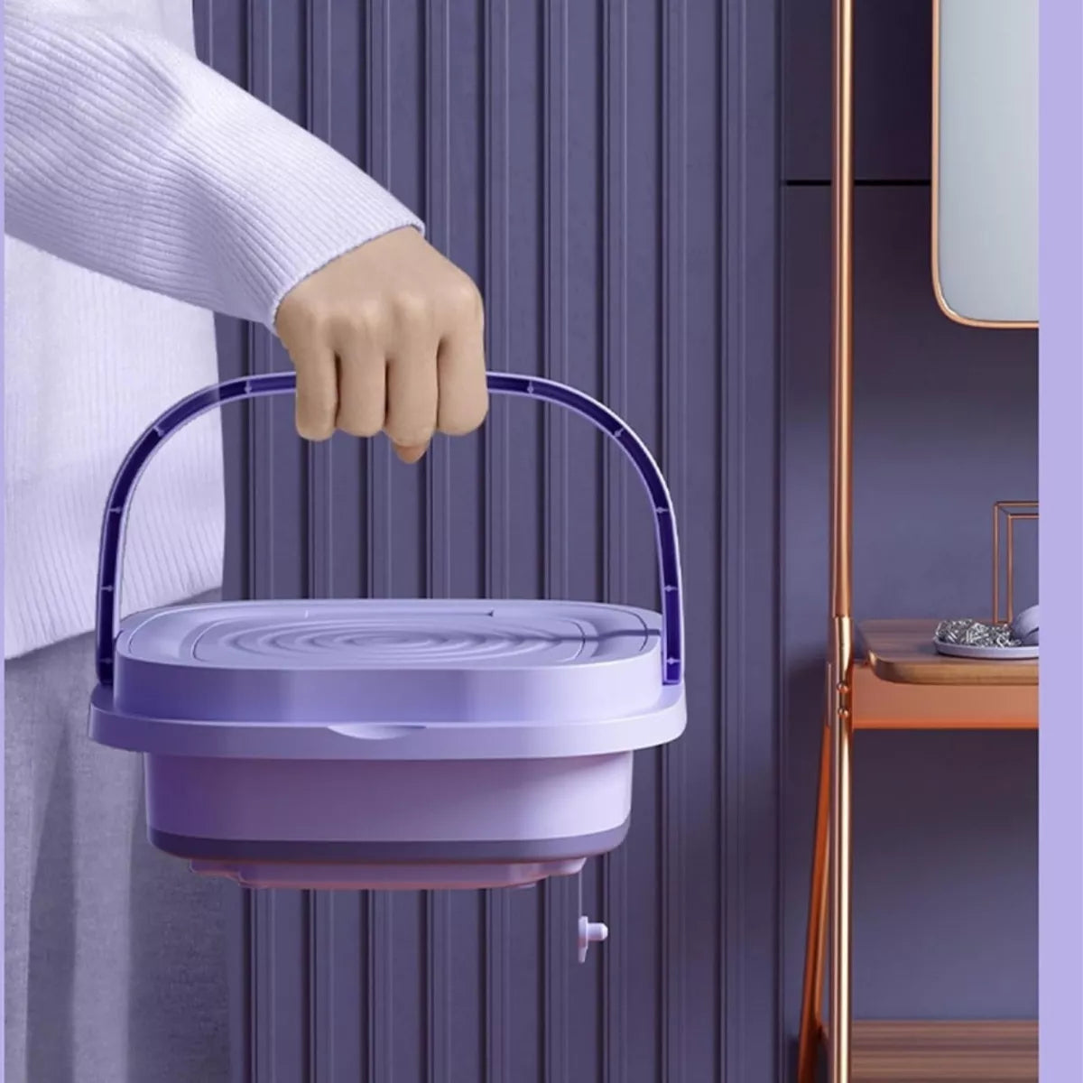 MINI LAVADORA PORTÁTIL ELÉCTRICA CON CENTRIFUGADO| ¡Limpieza Rápida y Sin Esfuerzo!