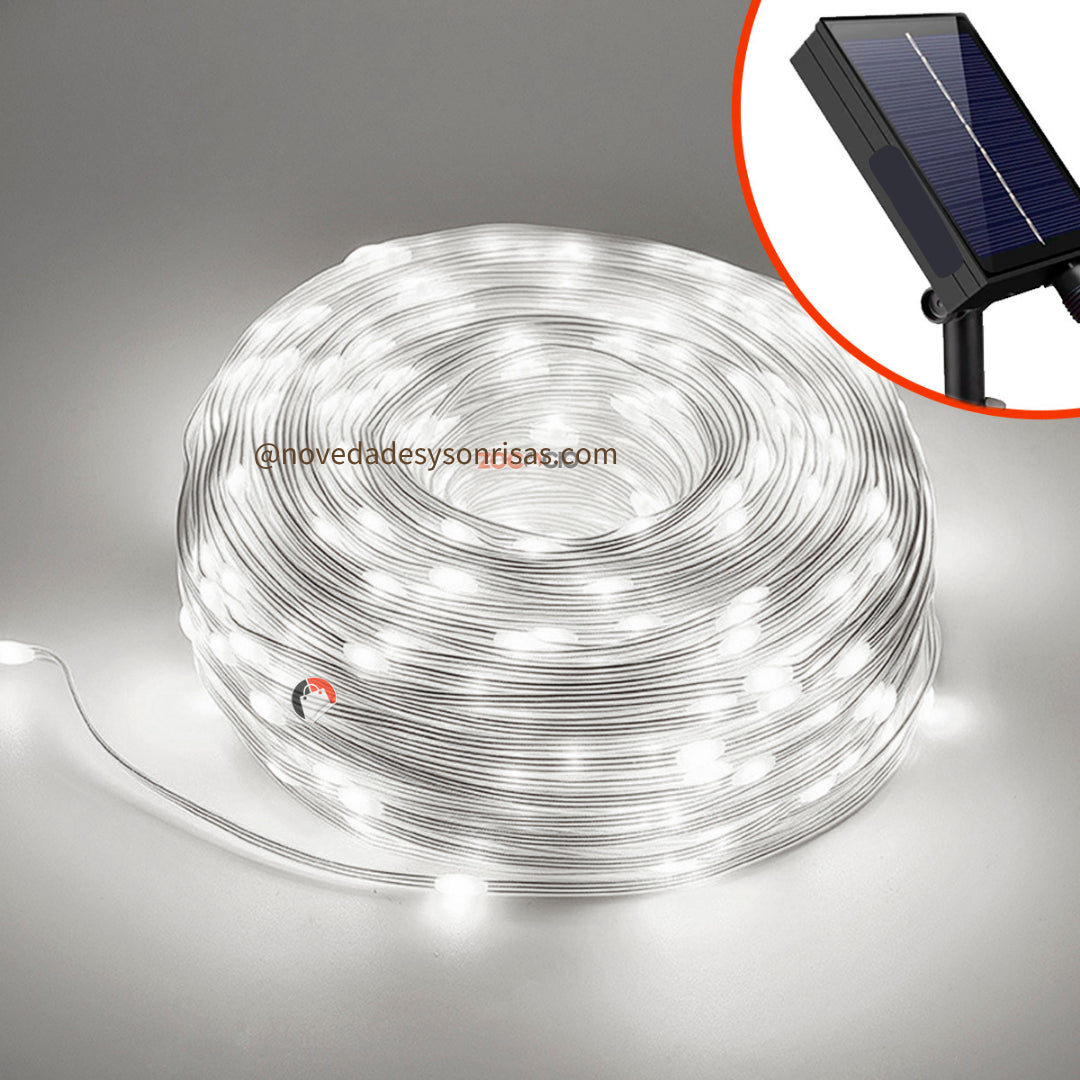 🎄LUCES LED 50Metros + PANEL SOLAR + CONTROL✨