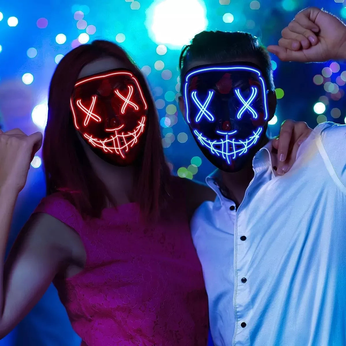 Máscara LED Luminosa - Halloween