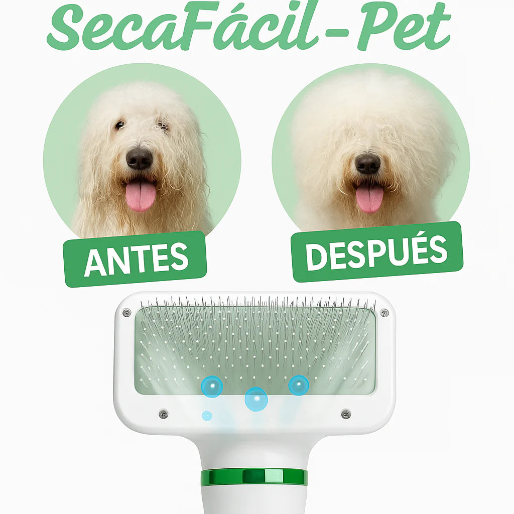 SecaFácil Pet- Cepillo Secador con Aire Caliente