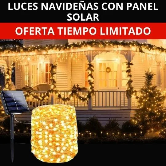 Luces Navidad con Panel Solar ✨|| Paga 20 metros, Lleva 40 Metros 🎄