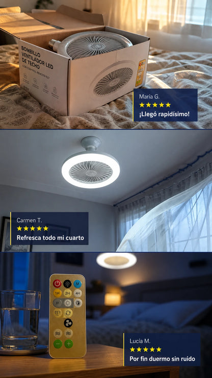 BreezeLight™ - Luz y ventilador en segundos, sin instalación