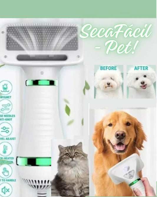 SecaFácil Pet- Cepillo Secador con Aire Caliente