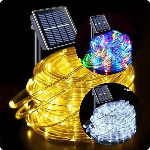 ECOLUZ LED- Luces Navideñas con Panel Solar