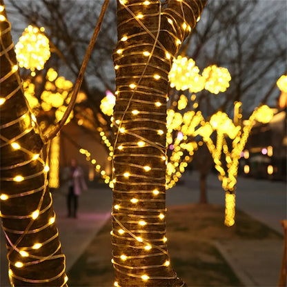 🎄LUCES LED 50Metros + PANEL SOLAR + CONTROL✨