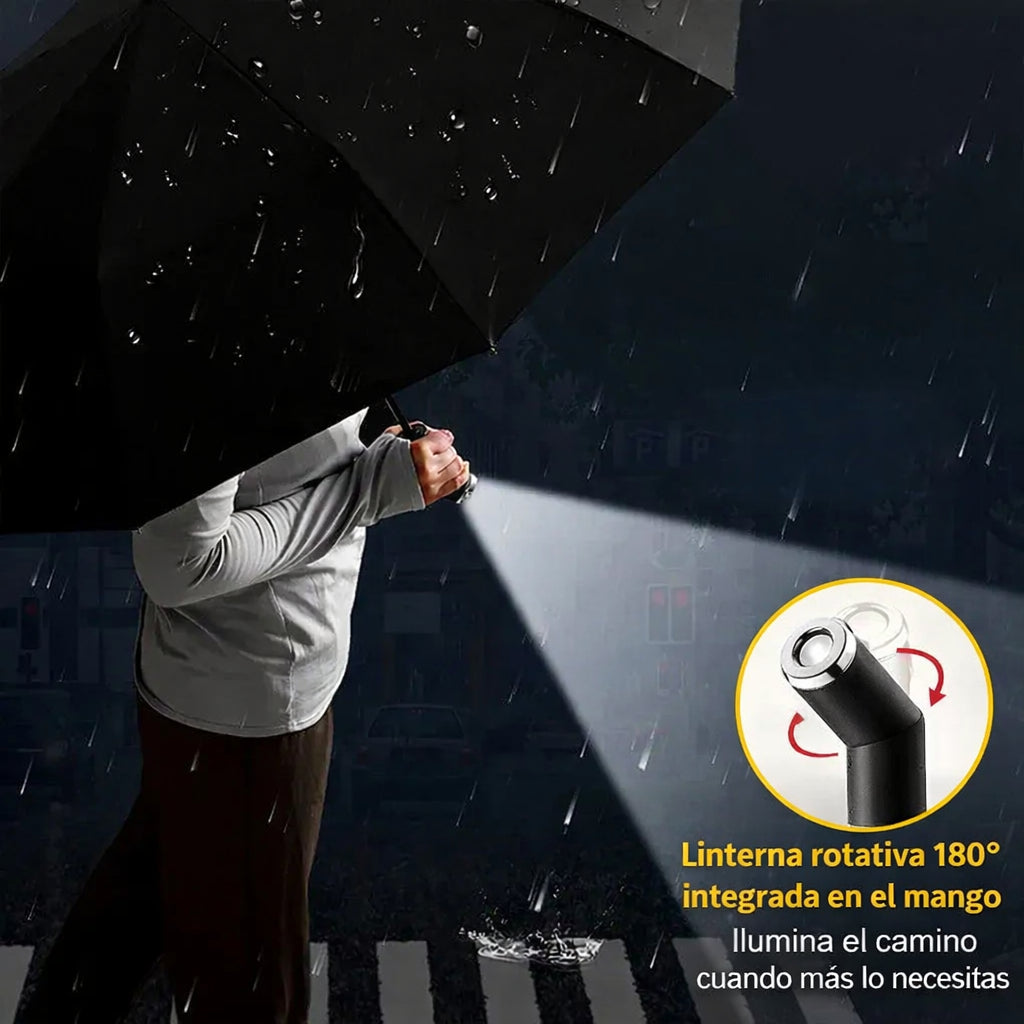 NOCTELUX™ SOMBRILLA AUTOMÁTICA CON LINTERNA